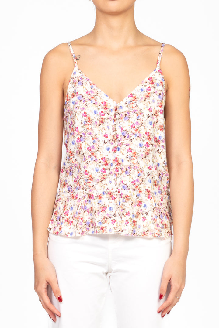 Tensione In - Top floreale con bottoncini Art. T30018AT