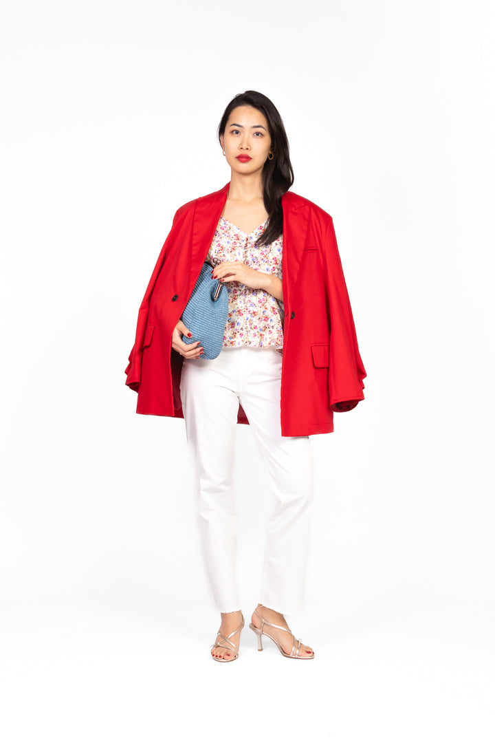 Tensione In - Top floreale con bottoncini Art. T30018AT