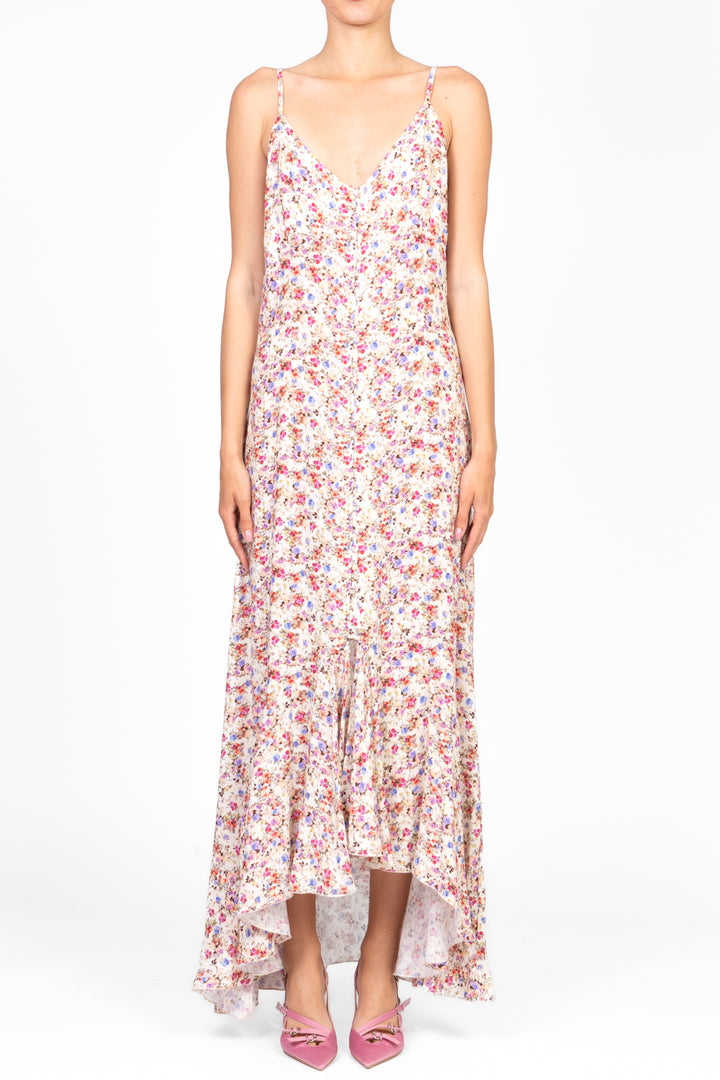 Tensione In - Abito bretella floreale con bottoncini Art. A30094AT