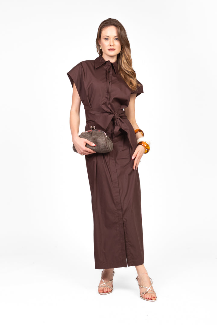 Imperial - Abito smanicato in cotone con fusciacca Art. AFNWJFP
