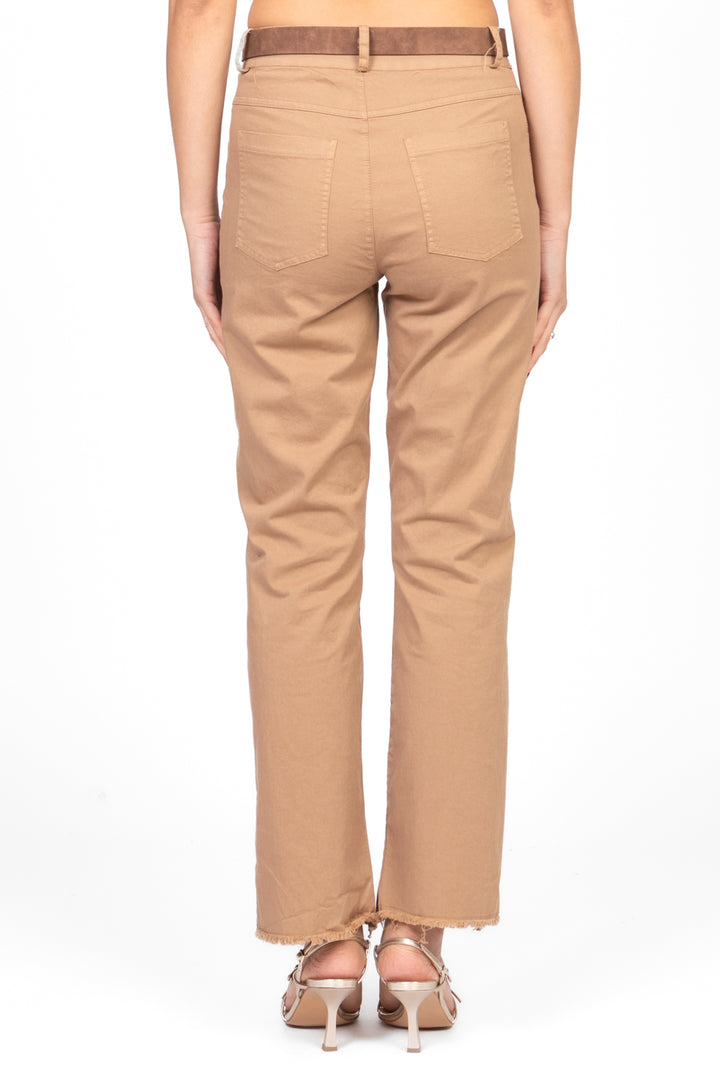 Tensione In - Pantalone gamba dritta sfrangiato con cinta Art. PA5269