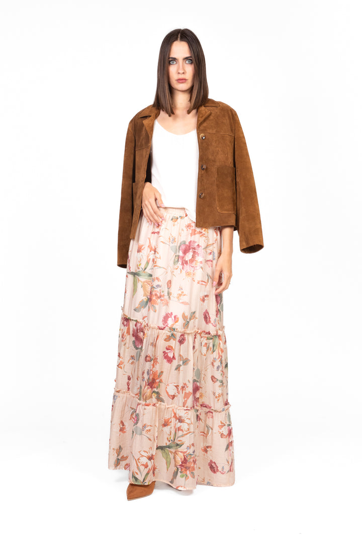 Vicolo - Gonna floreale a balze Art. TD2387