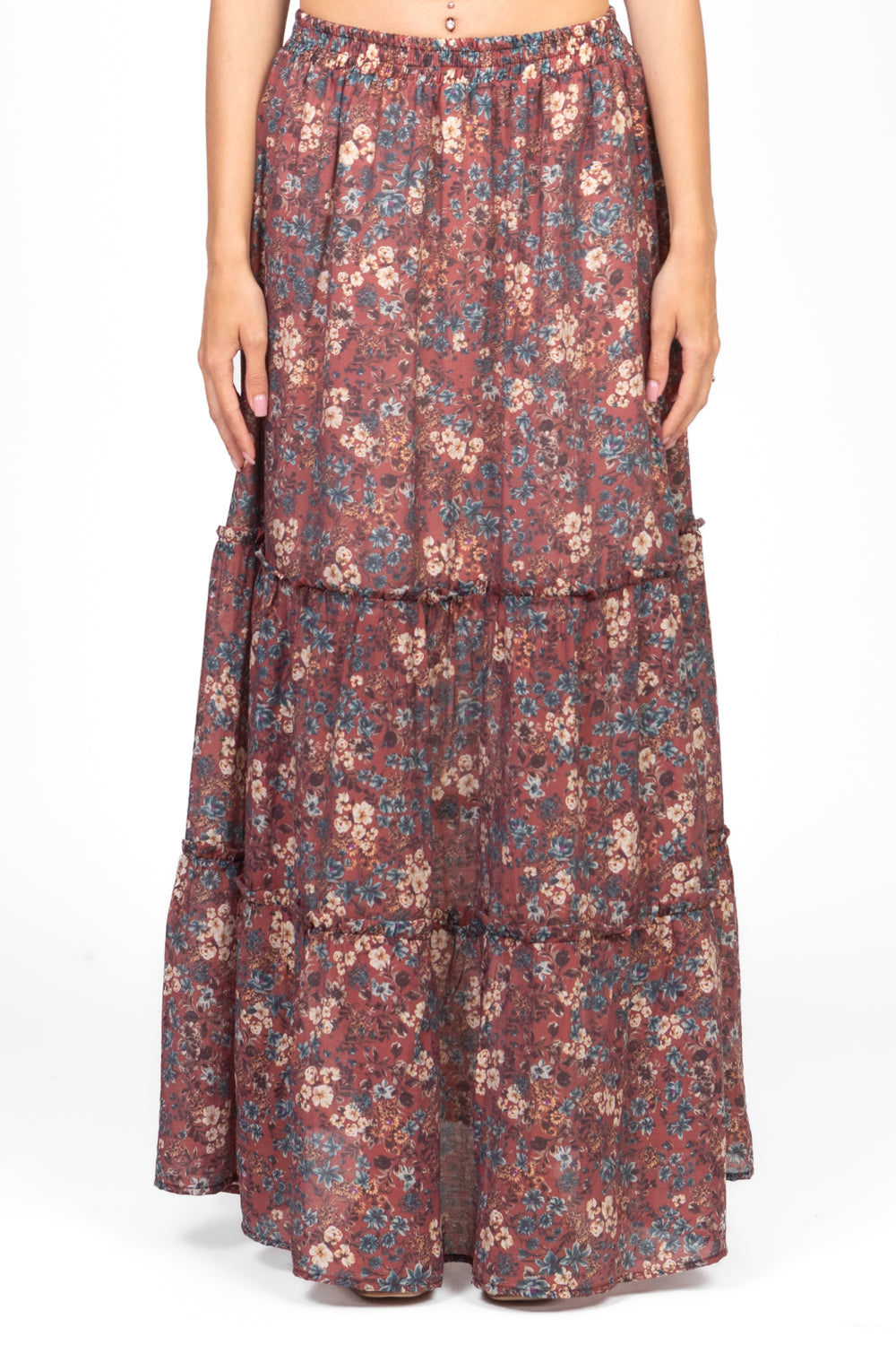 Vicolo - Gonna floreale a balze Art. TD2386