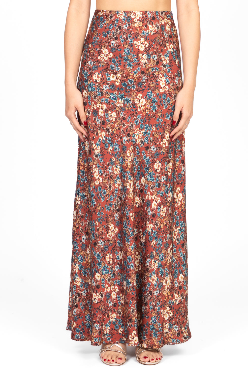 Vicolo - Gonna floreale in satin Art. TD2368