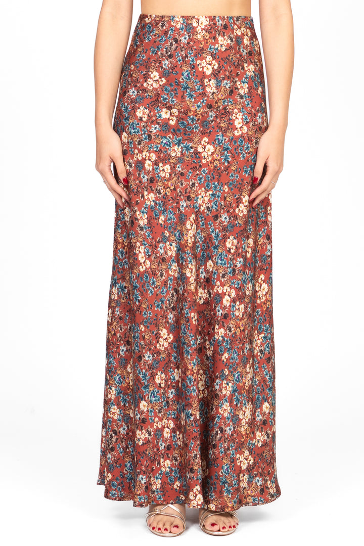 Vicolo - Gonna floreale in satin Art. TD2368