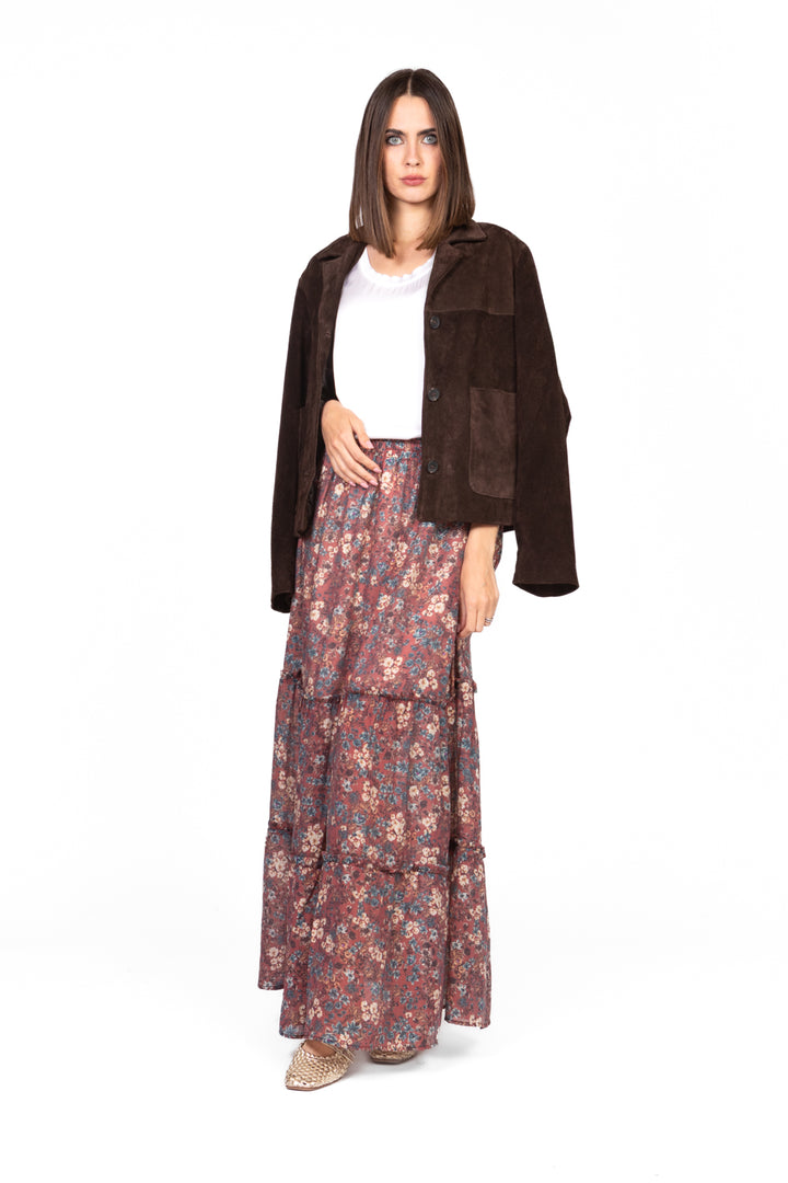Vicolo - Gonna floreale a balze Art. TD2386