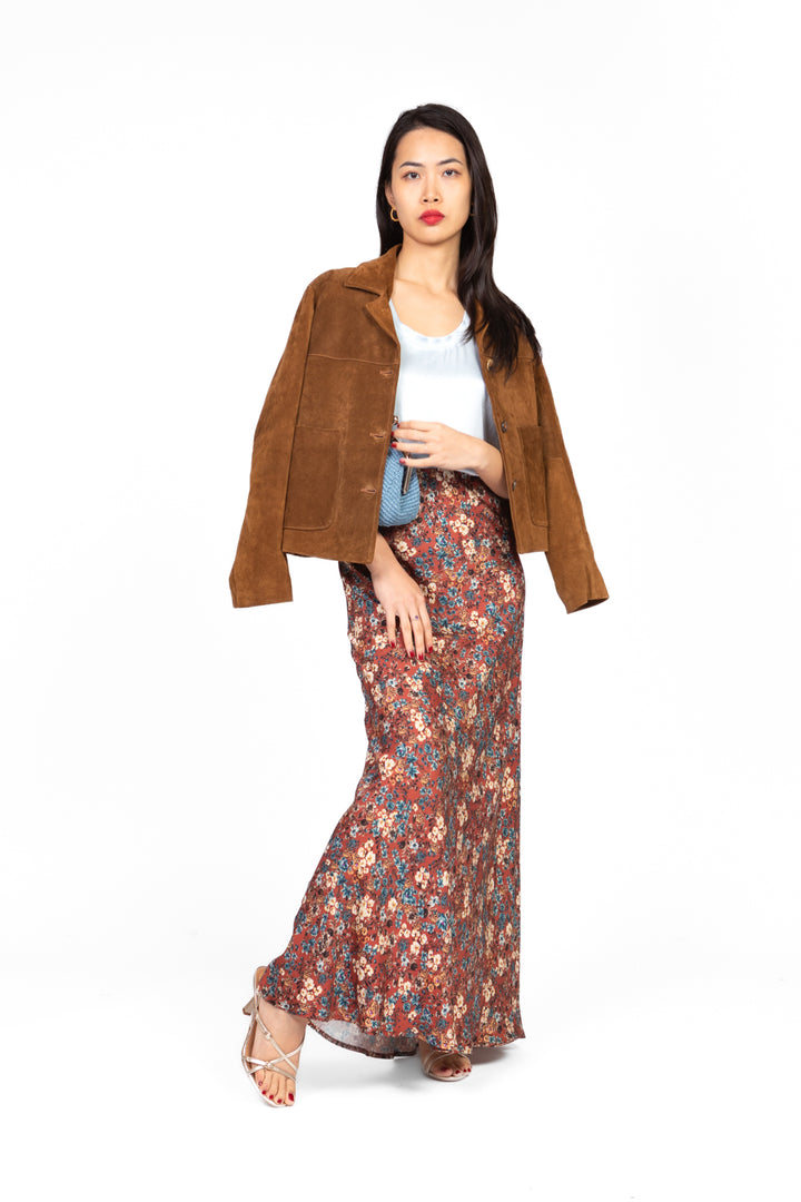 Vicolo - Gonna floreale in satin Art. TD2368