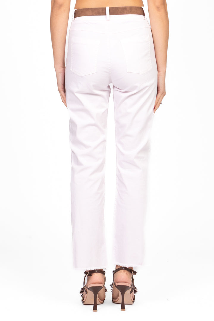 Tensione In - Pantalone gamba dritta sfrangiato con cinta Art. PA5269