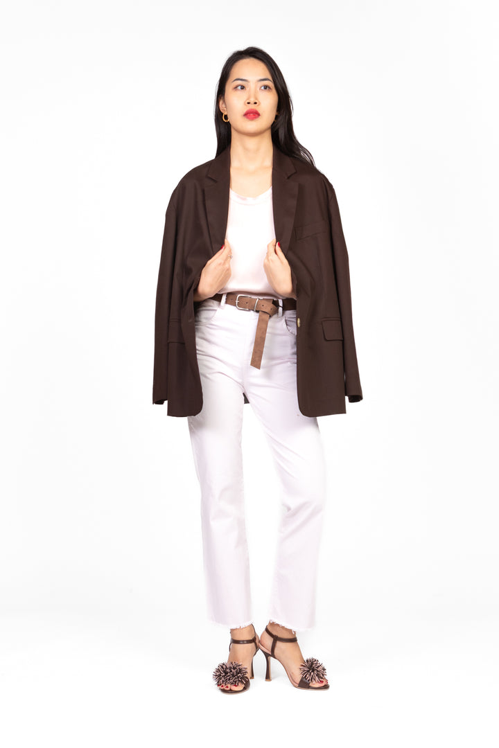 Tensione In - Pantalone gamba dritta sfrangiato con cinta Art. PA5269