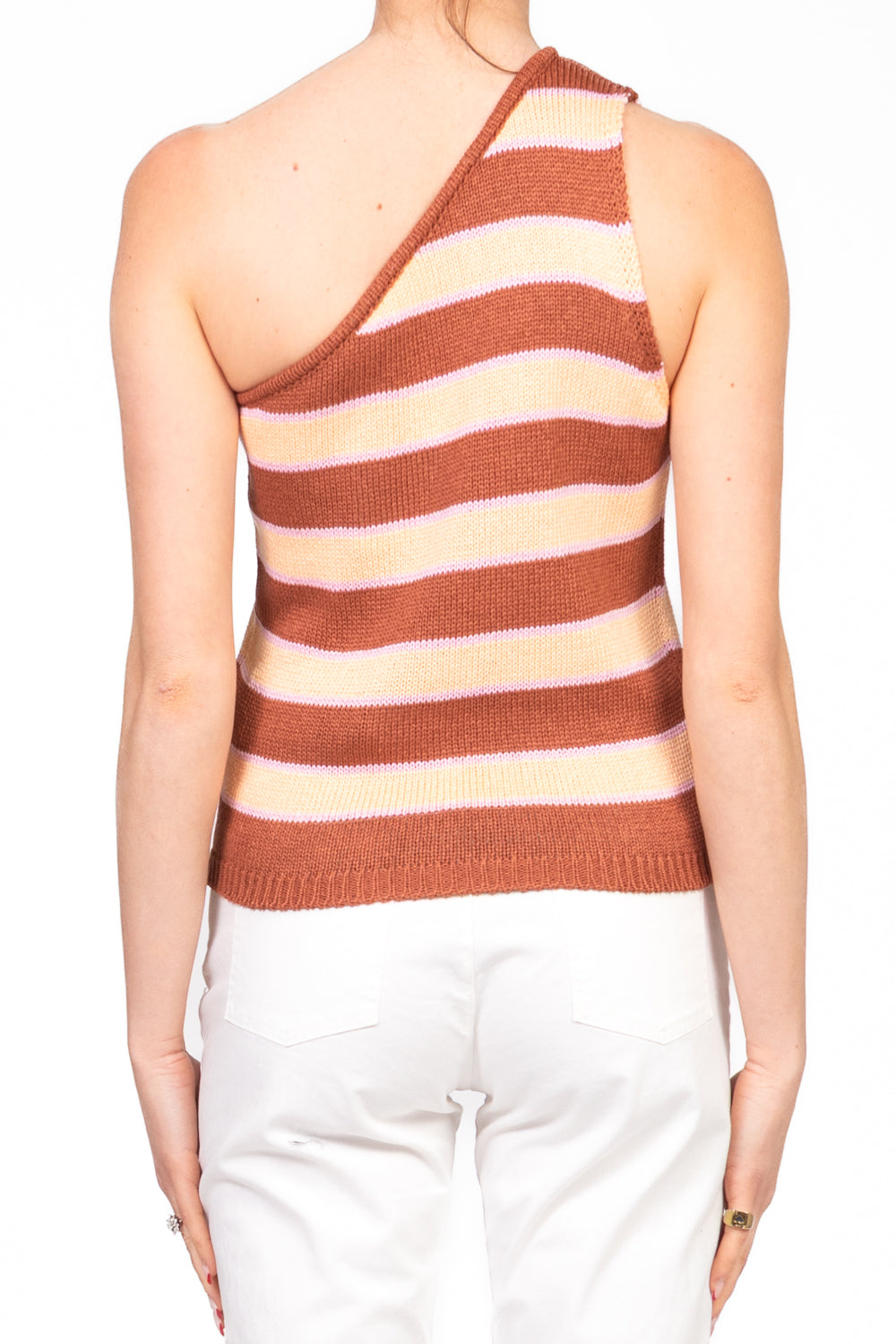 Vicolo - Maglia monospalla rigata Art. 55056D