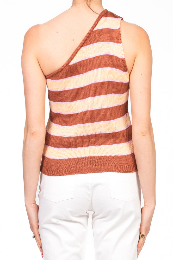 Vicolo - Maglia monospalla rigata Art. 55056D