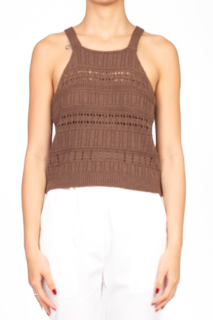 Vicolo - Top in maglia crochet Art. 77134D
