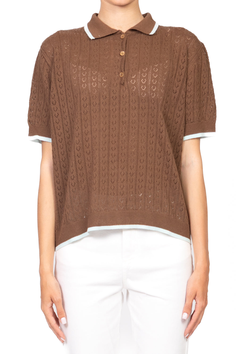 Vicolo - Maglia polo mezza manica profili contrasto Art. 22079D