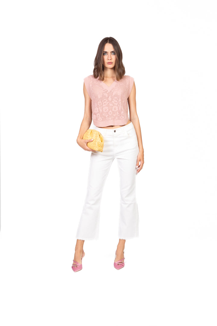 Vicolo - Gilet in maglia scollo v Art. 77133D