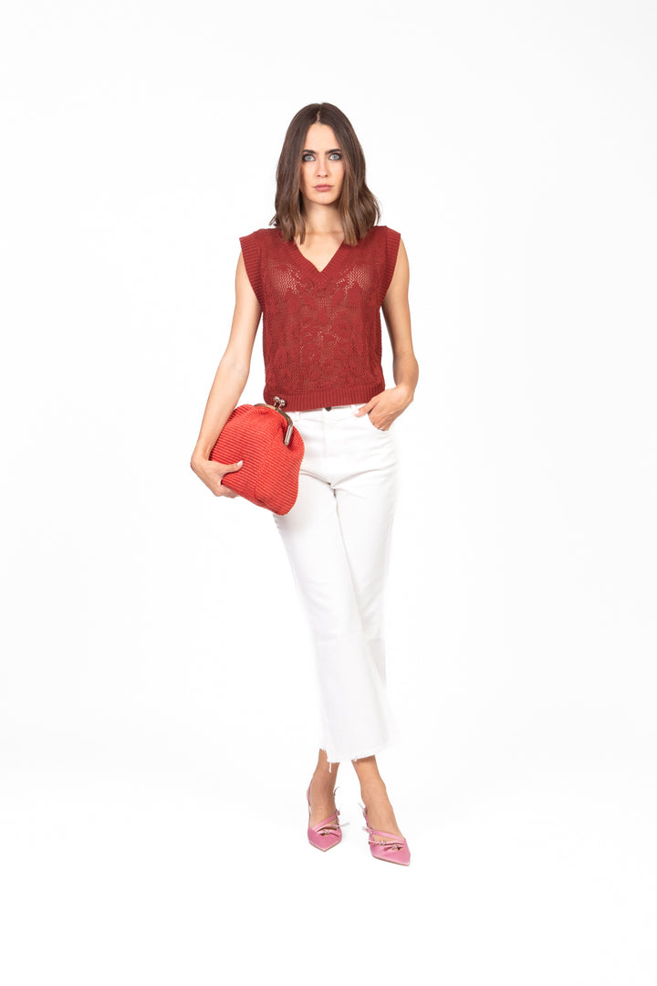 Vicolo - Gilet in maglia scollo v Art. 77133D