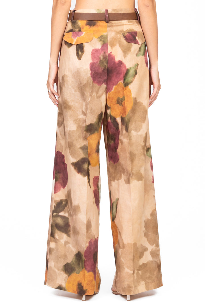 Vicolo - Pantalone palazzo fantasia con cinta Art. TD2538