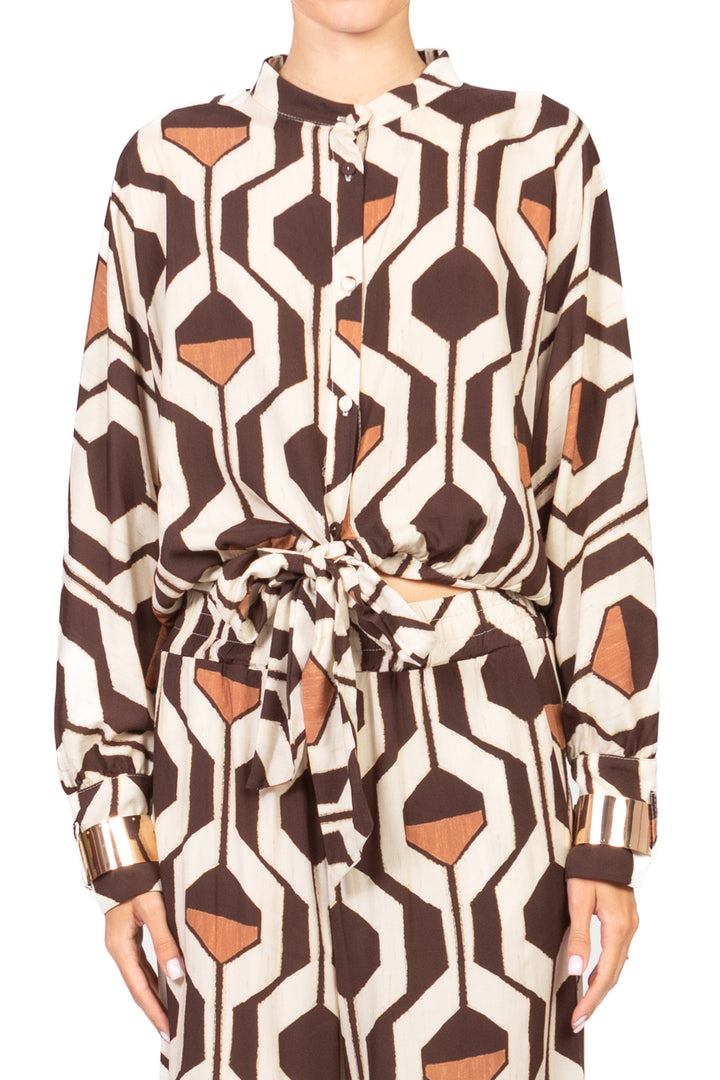 Tensione In - Camicia fantasia con bracciali Art. VQ1359