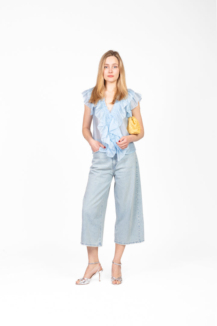 Vicolo - Blusa rouches giromanica Art. TD0893