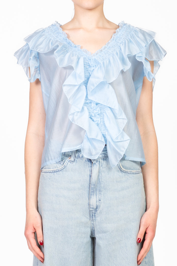 Vicolo - Blusa rouches giromanica Art. TD0893