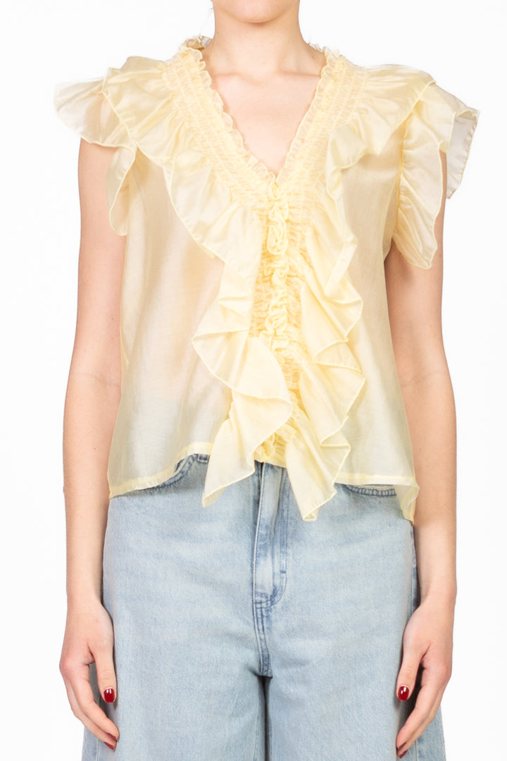 Vicolo - Blusa rouches giromanica Art. TD0893