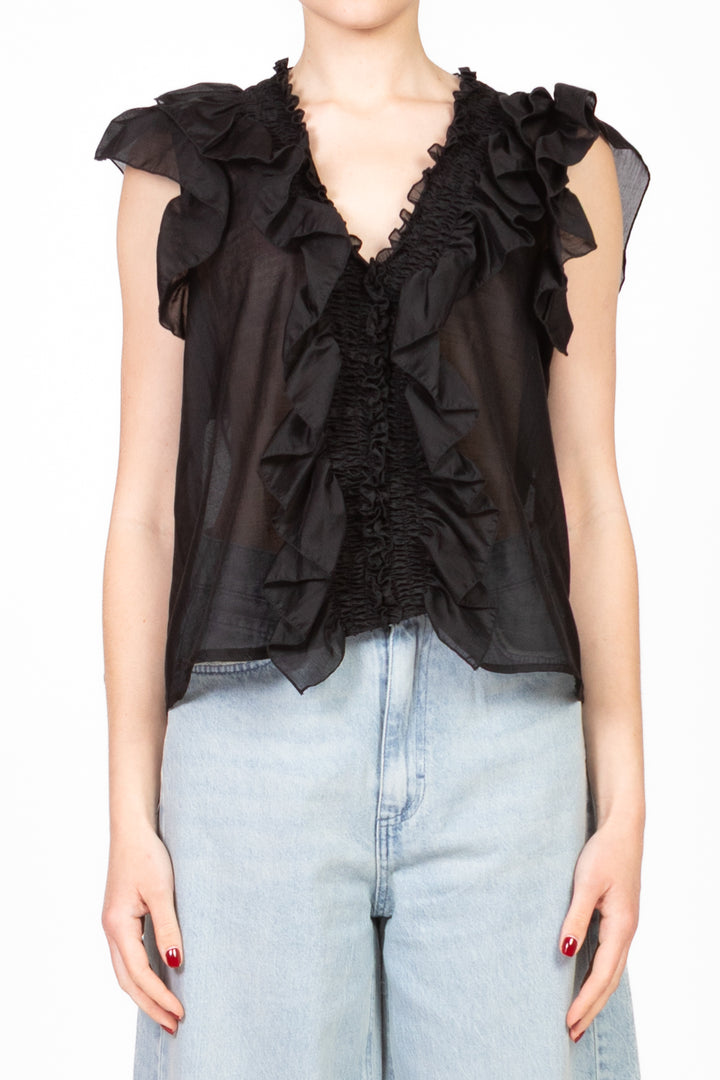 Vicolo - Blusa rouches giromanica Art. TD0893