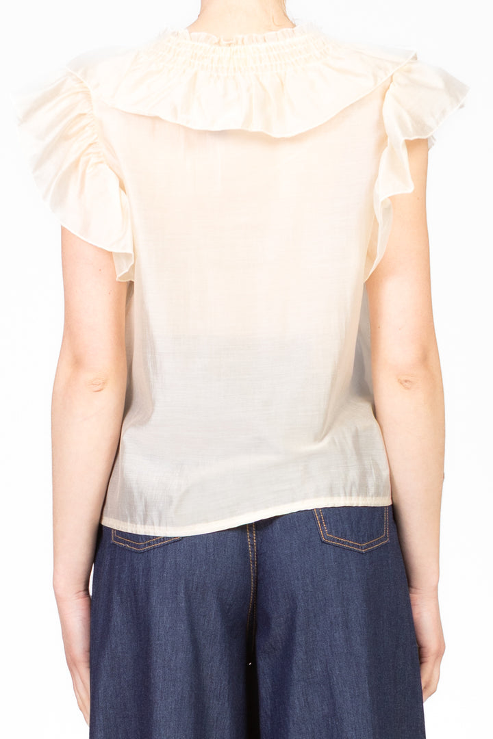 Vicolo - Blusa rouches giromanica Art. TD0893