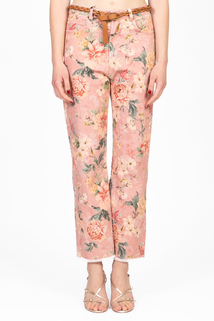 Tensione In - Jeans gamba dritta floreale Art. S25P980