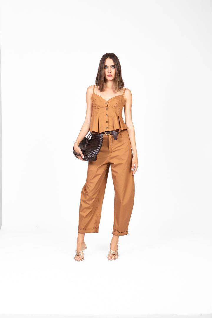 Vicolo - Pantalone balloon con cintura Art. TD2501