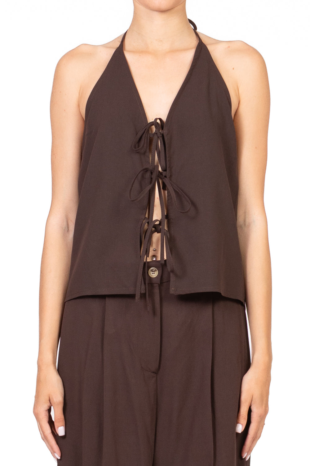 Vicolo - Top scollato con fiocchi Art. TD2429