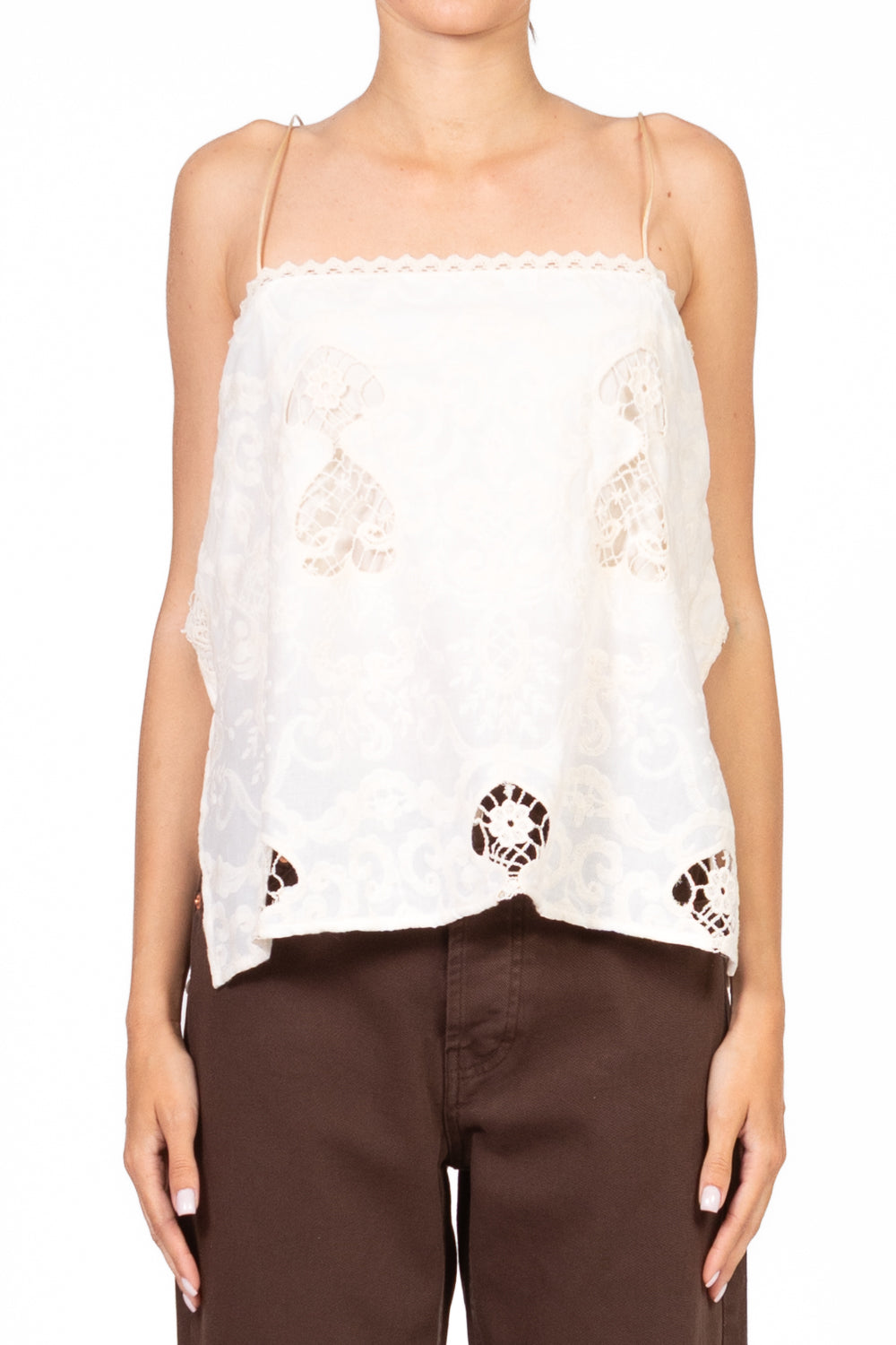 Tensione In - Top ricamato con bretelle Art. 36953