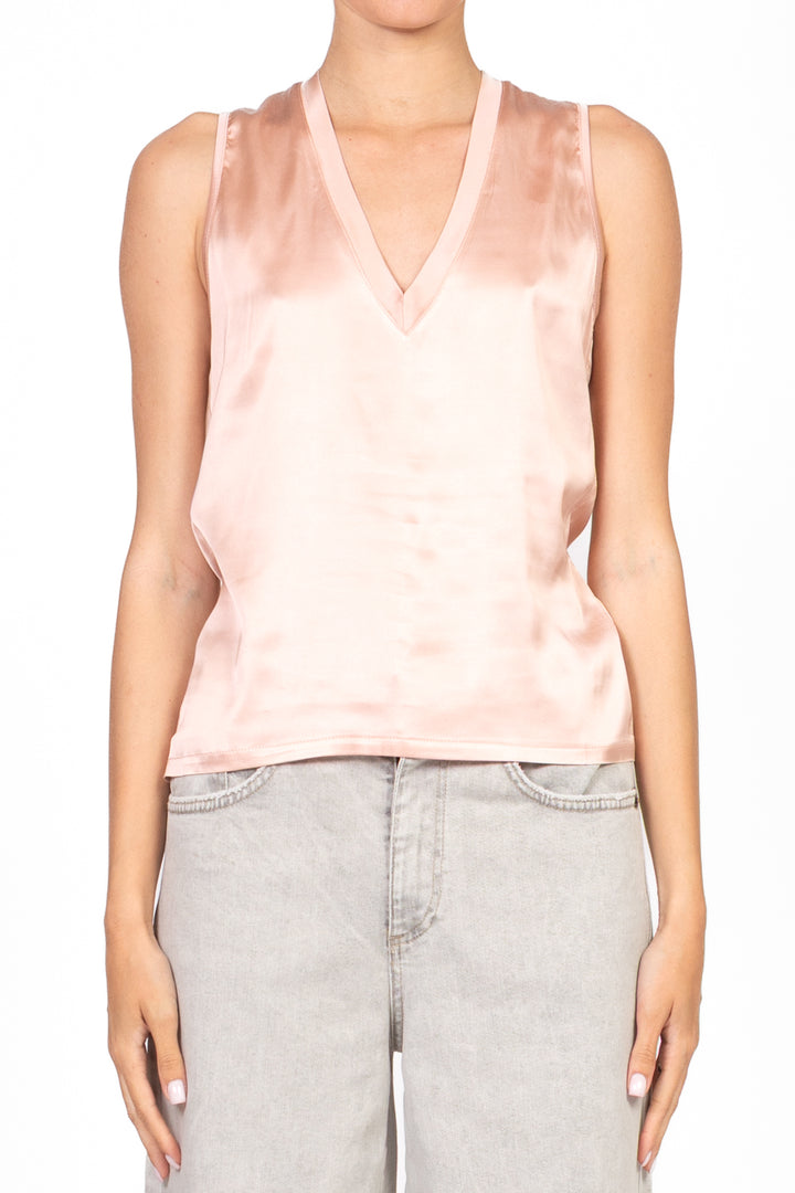 Angela Davis - Canotta in satin scollo V Art. RP9BD5