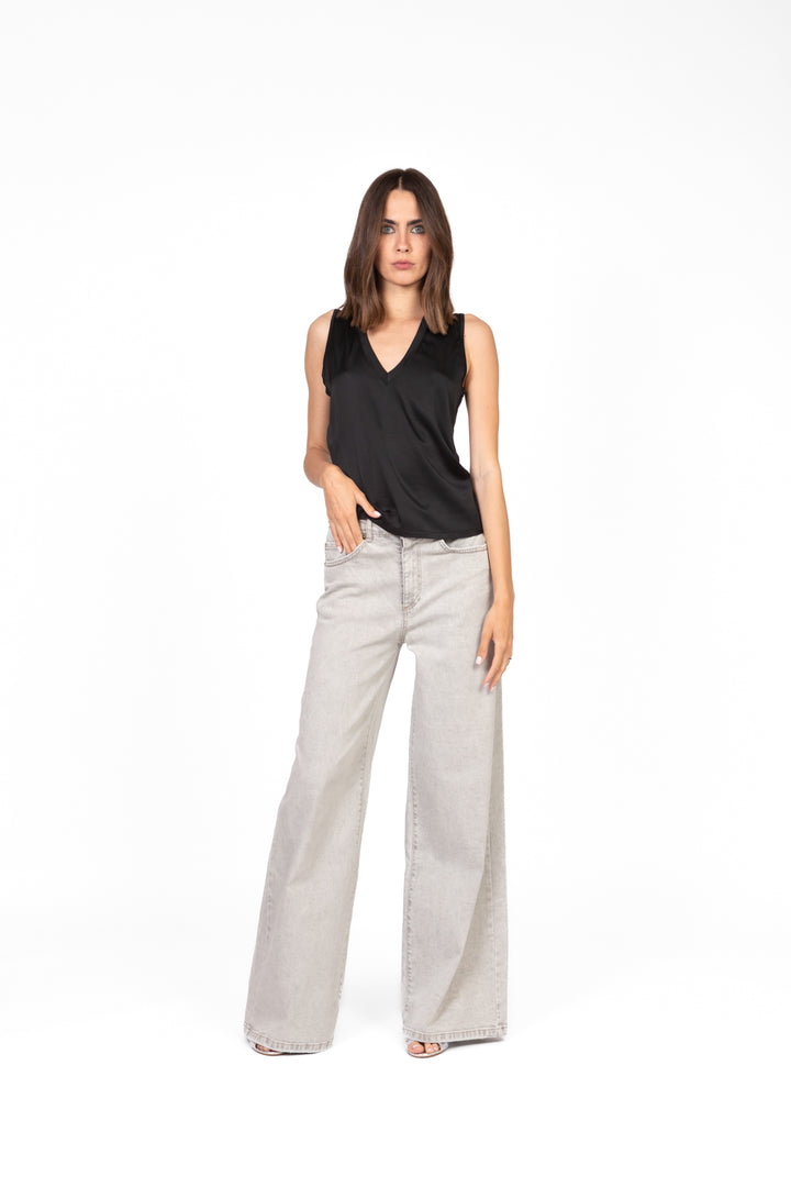 Angela Davis - Canotta in satin scollo V Art. RP9BD5