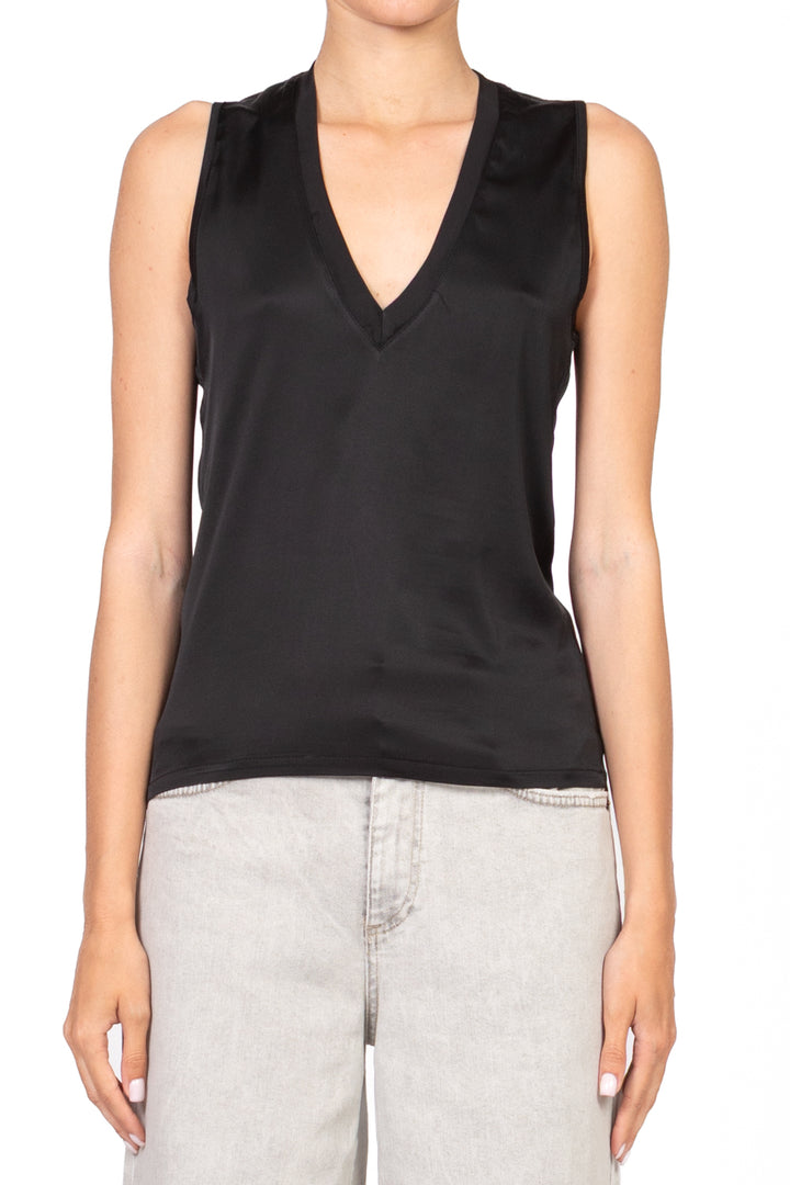 Angela Davis - Canotta in satin scollo V Art. RP9BD5