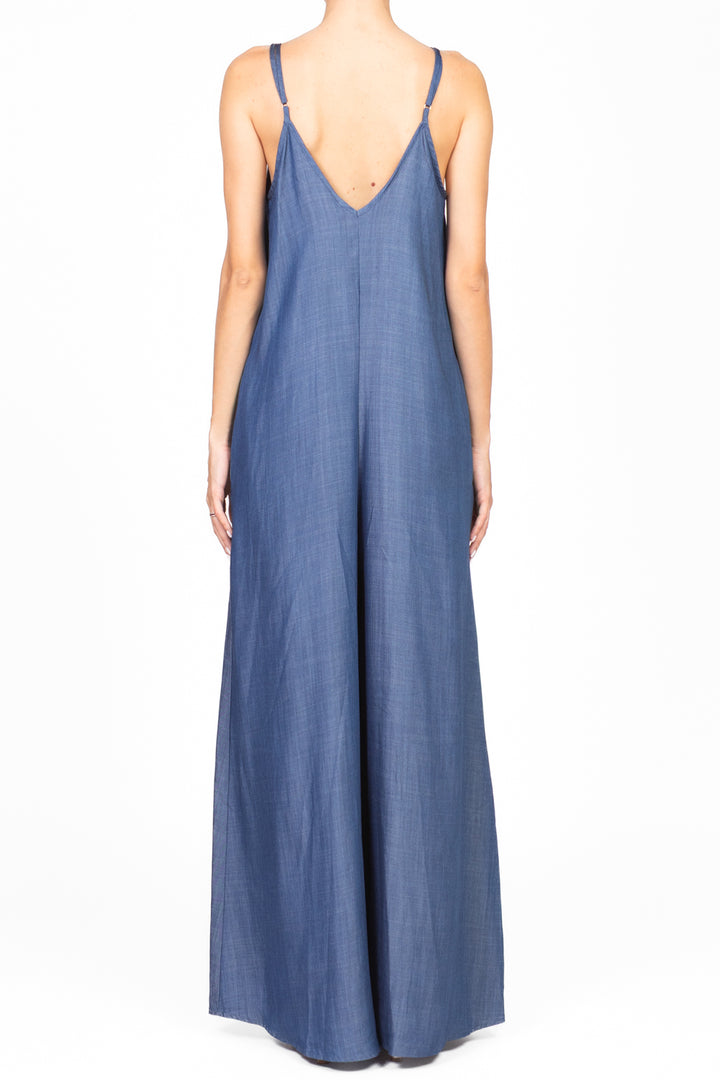 Tensione In - Tuta chambray palazzo Art. 36972