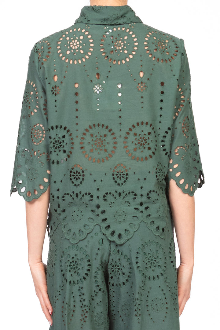 Tensione In - Camicia in san gallo manica 3/4 Art. S25CC32