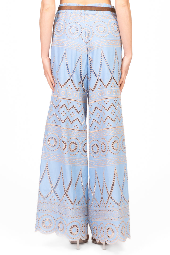 Tensione In - Pantalone palazzo in san gallo con cinta Art. S25PD67