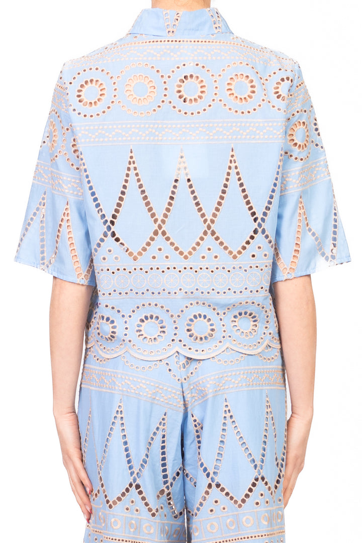 Tensione In - Camicia in san gallo manica 3/4 Art. S25CD66