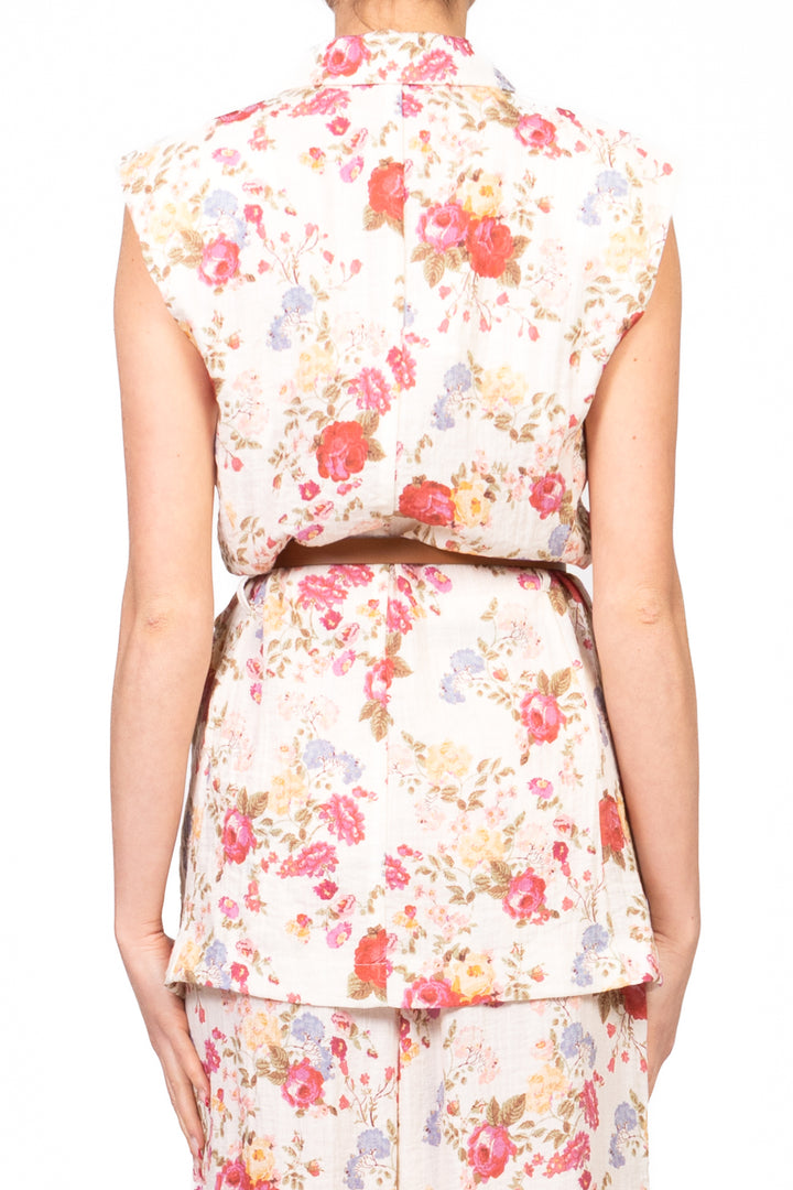 Tensione In - Gilet floreale con cintura Art. S25JD09