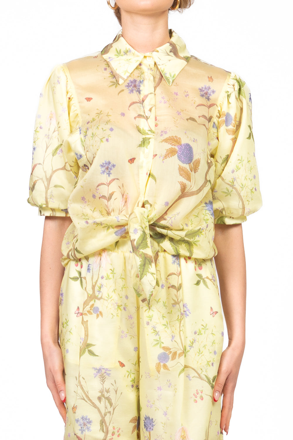 Imperial - Camicia floreale manica corta palloncino Art. CNB5JYT