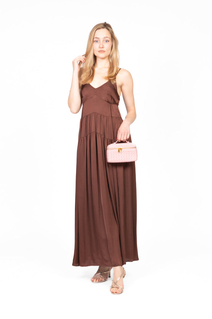 Vicolo - Abito bretellina in satin Art. TD2284