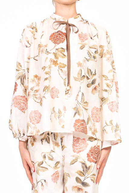 Vicolo - Blusa floreale collo coreano Art. TD2474