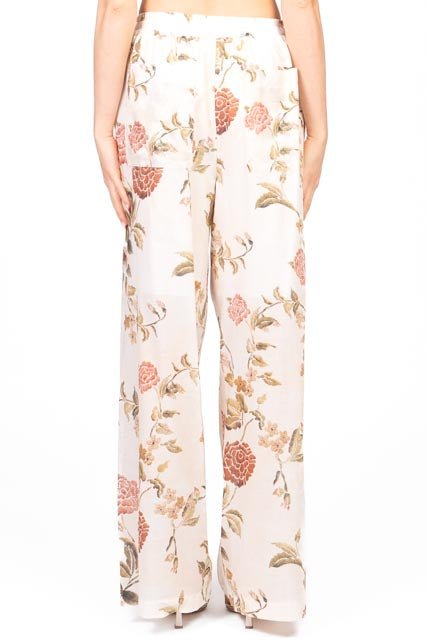 Vicolo - Pantalone floreale con elastico Art. TD2702