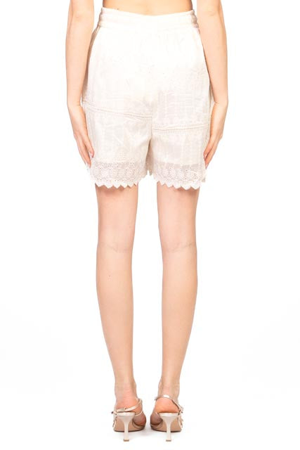Vicolo - Bermuda pizzo san gallo con coulisse Art. TD2728