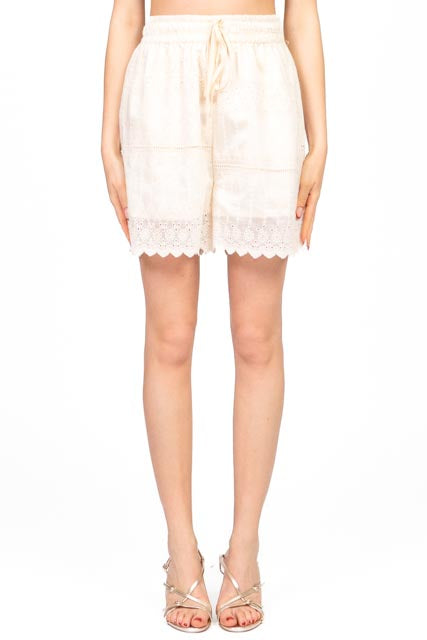 Vicolo - Bermuda pizzo san gallo con coulisse Art. TD2728