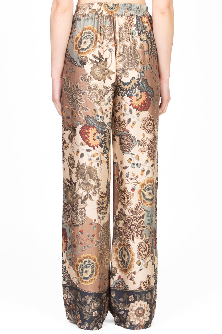 Dixie - Pantalone palazzo fantasia in satin Art. PDPIWKV