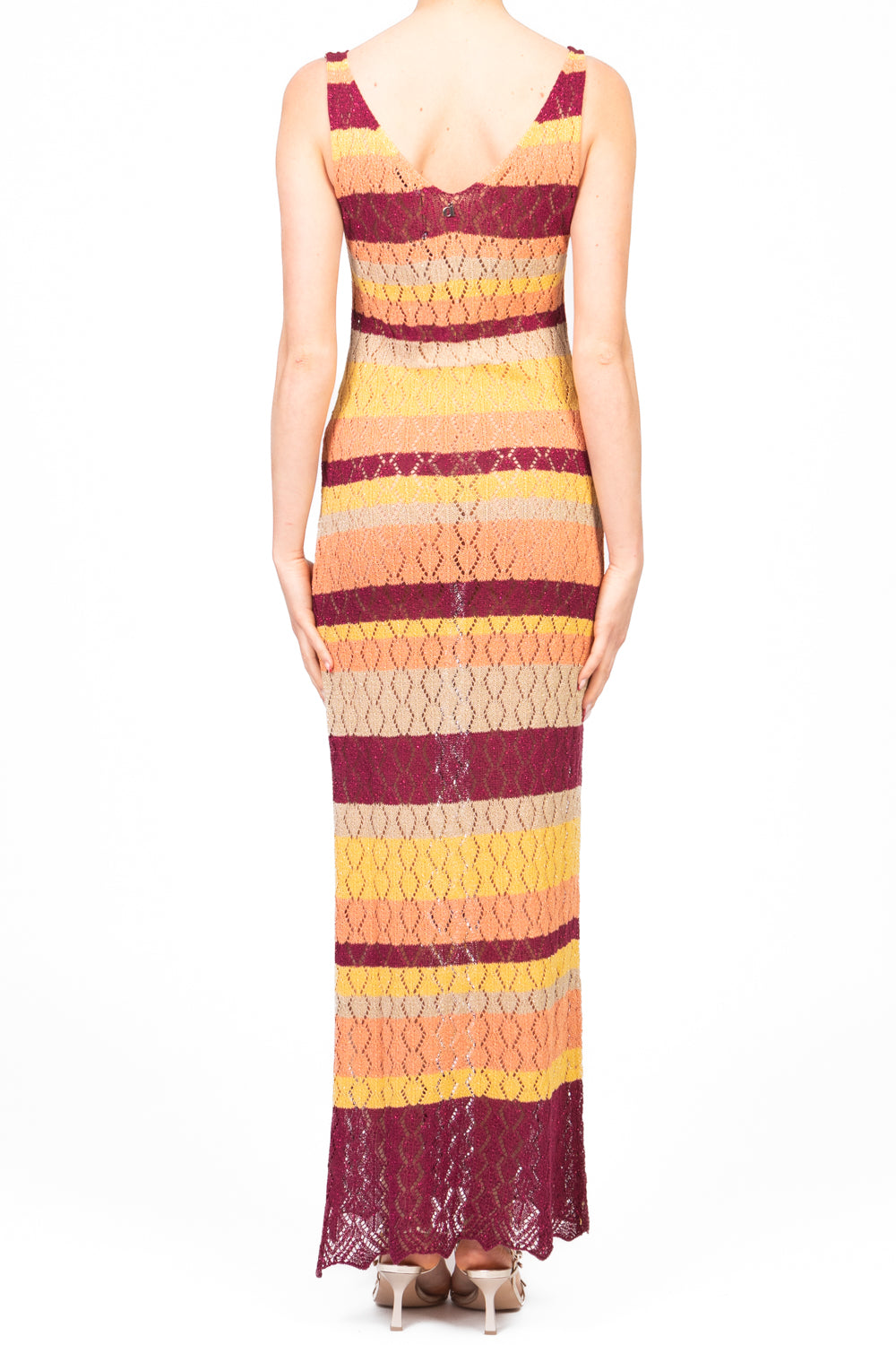 Dixie - Abito crochet rigato lurex Art. A566W080