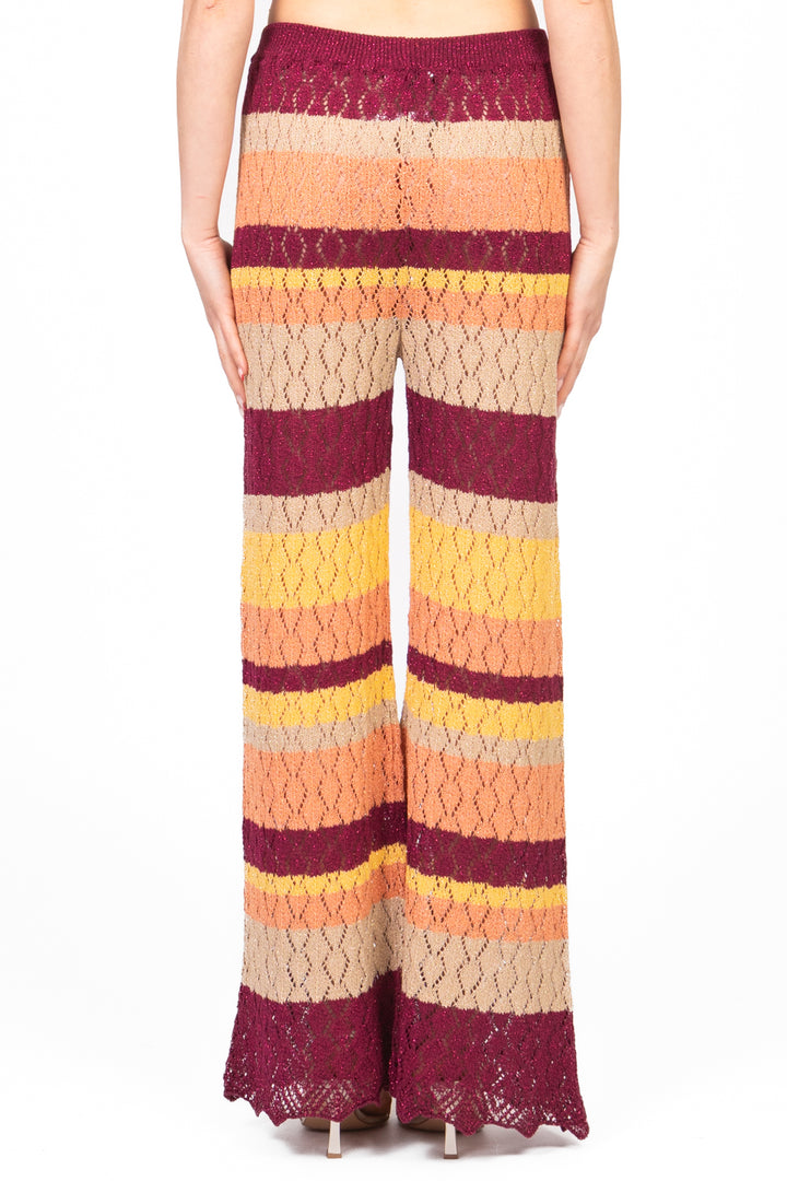 Dixie - Pantalone crochet rigato lurex Art. P566W219