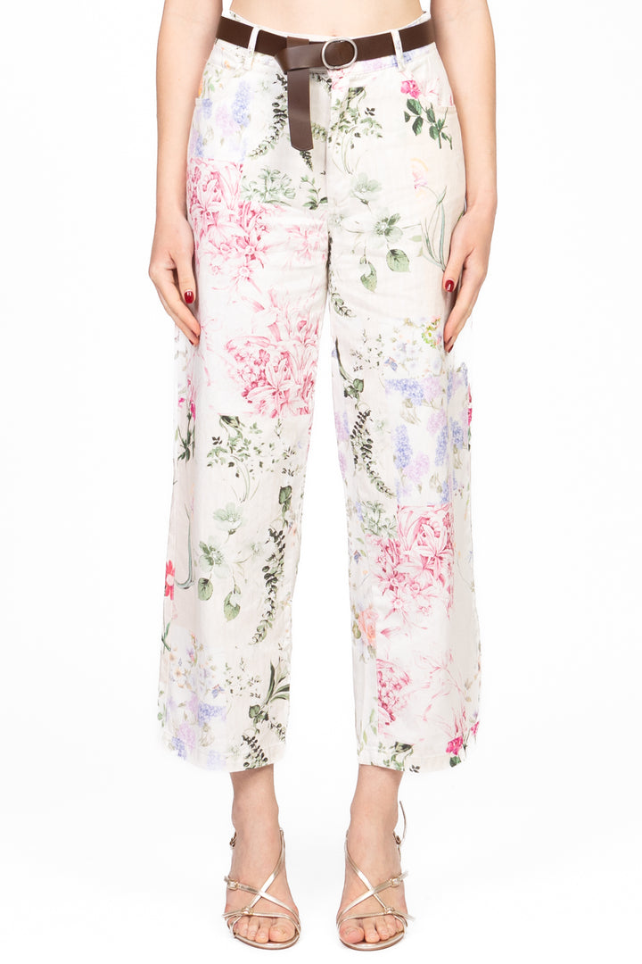 Tensione In - Pantalone floreale baggy Art. WM1441