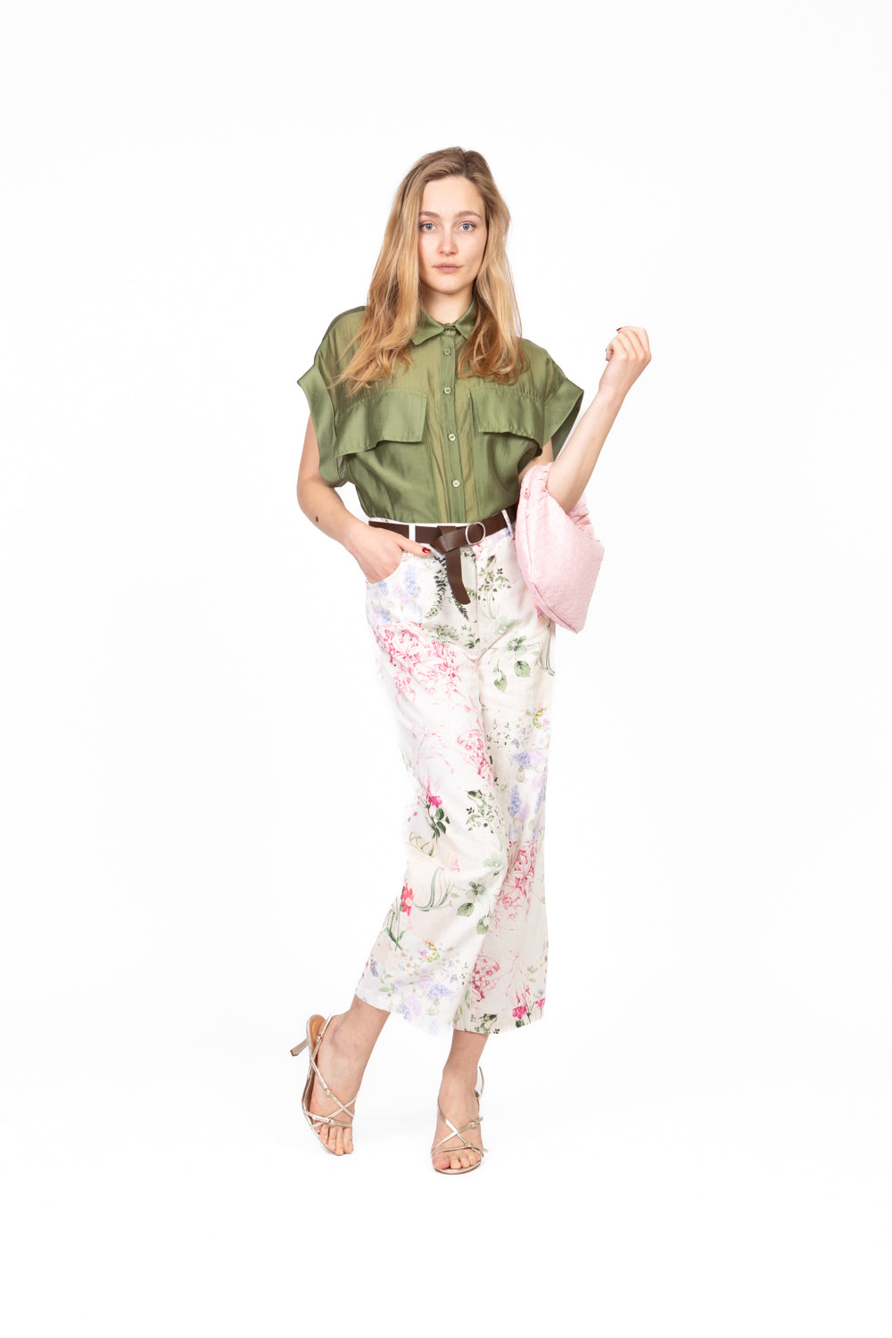 Tensione In - Pantalone floreale baggy Art. WM1441