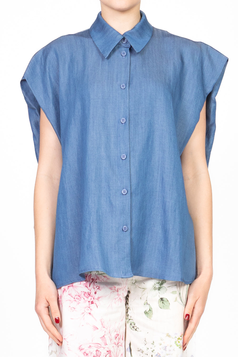 Tensione In - Camicia giromanica in chambray Art. 25C7778
